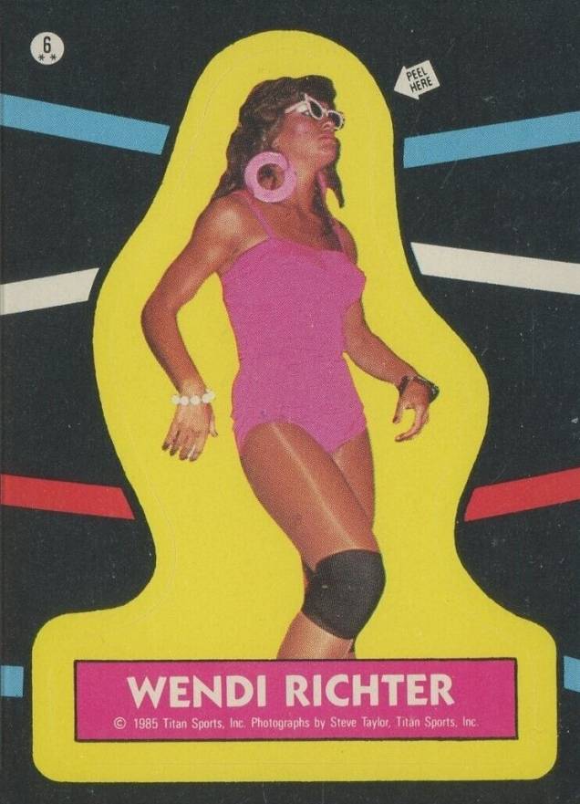 1985 O-Pee-Chee WWF Pro Wrestling Stars Sticker Wendi Richter #6 Other Sports Card