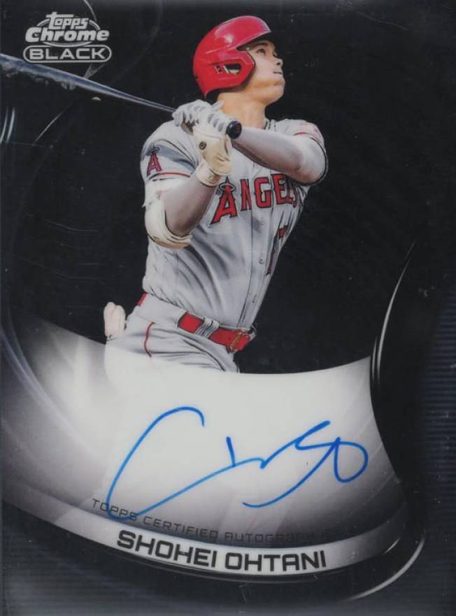 2022 Topps Chrome Black Autographs Shohei Ohtani #SO Baseball Card