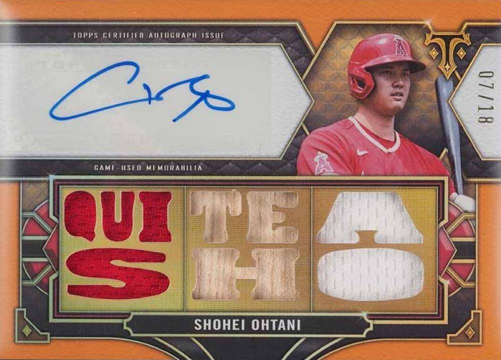 2022 Topps Triple Threads Autograph Relics Shohei Ohtani #SO2 Baseball Card