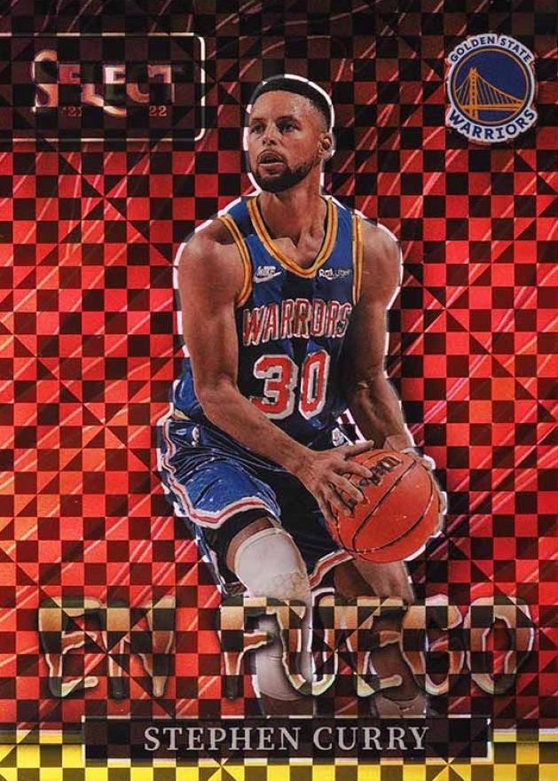 2021 Panini Select EN Fuego Stephen Curry #14 Basketball Card