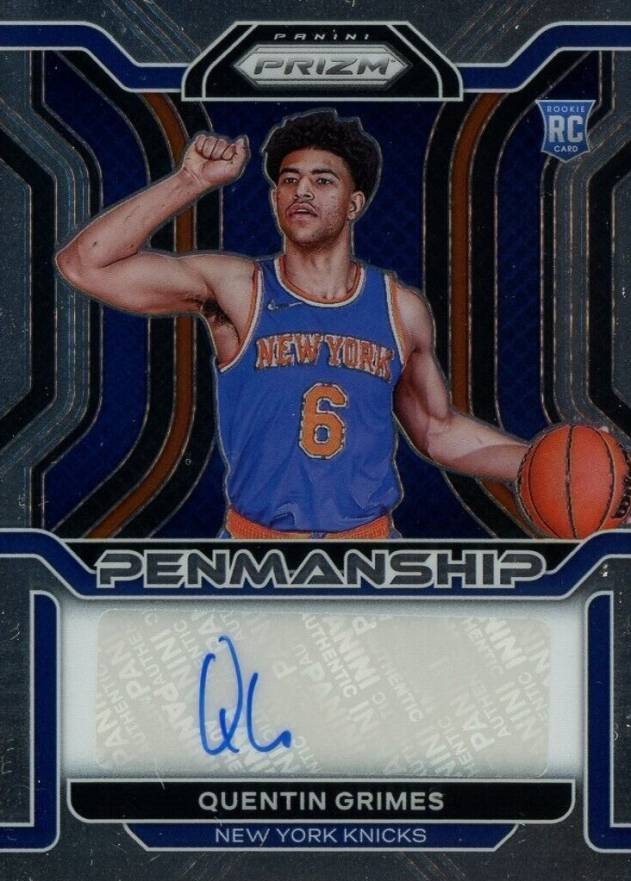 2021 Panini Prizm Rookie Penmanship Quentin Grimes #RPQGR Basketball Card