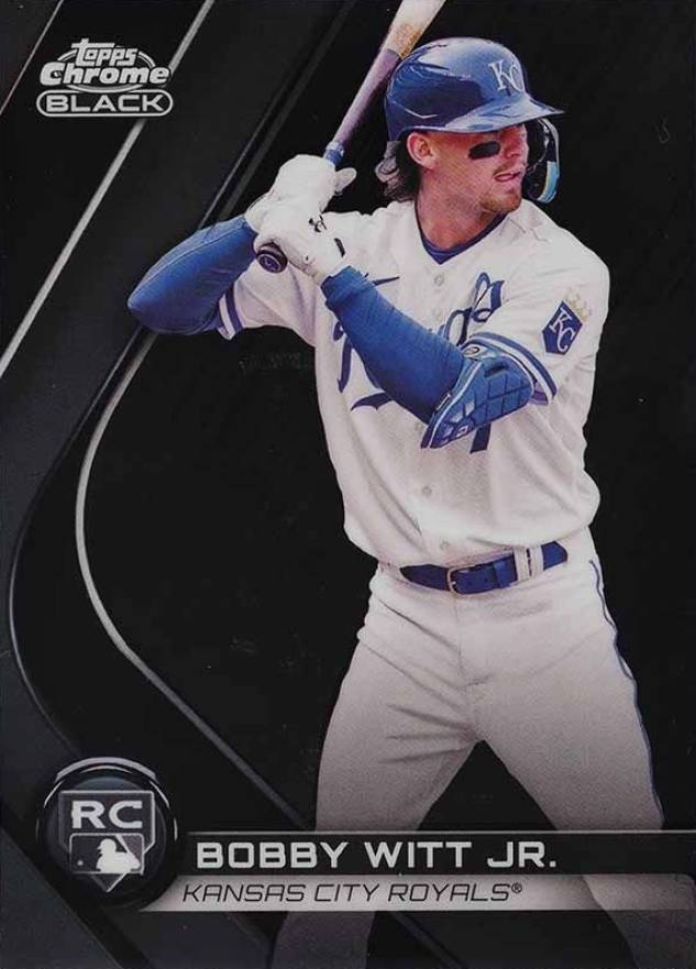 2022 Topps Chrome Black Rookie Design Variations Bobby Witt Jr. #9 Baseball Card