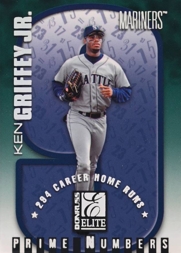 1998 Donruss Elite Prime Numbers Ken Griffey Jr. #1B Baseball Card