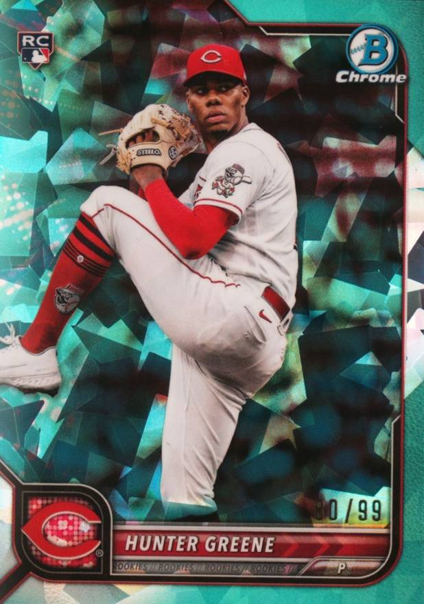 2022 Bowman Chrome Sapphire Edition Hunter Greene #95 Baseball Card