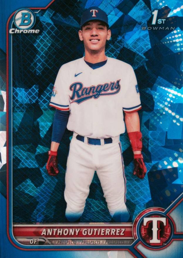 2022 Bowman Chrome Sapphire Edition Prospects Anthony Gutierrez #BCP160 Baseball Card