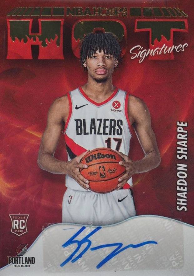 2022 Panini NBA Hoops Hot Signatures Rookies Shaedon Sharpe #HSRSSP Basketball Card