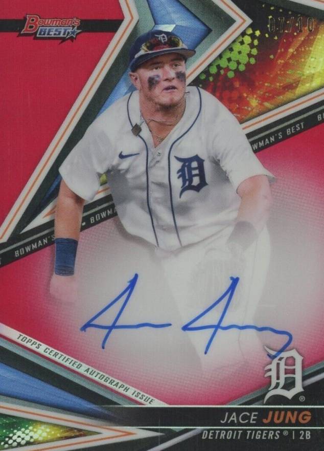 2022 Bowman's Best Best of 2022 Autographs Jace Jung #B22JJ Baseball Card