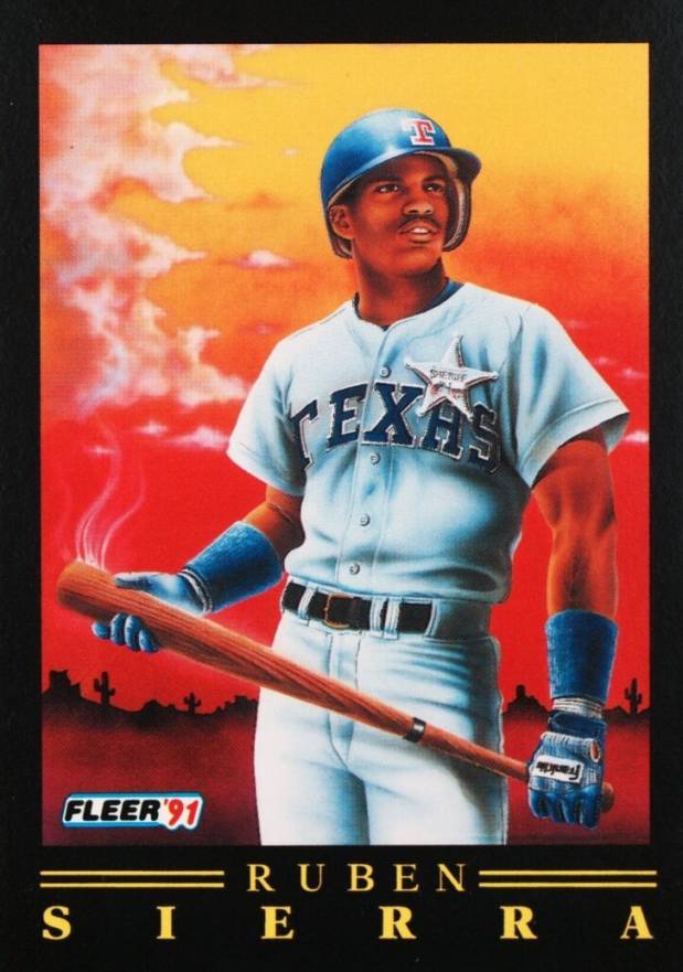 1991 Fleer Pro-Vision Ruben Sierra #3 Baseball Card