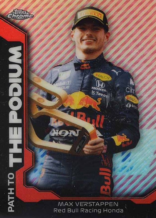 2021 Topps Chrome Formula 1 Path to the Podium Max Verstappen #PTPMV Other Sports Card