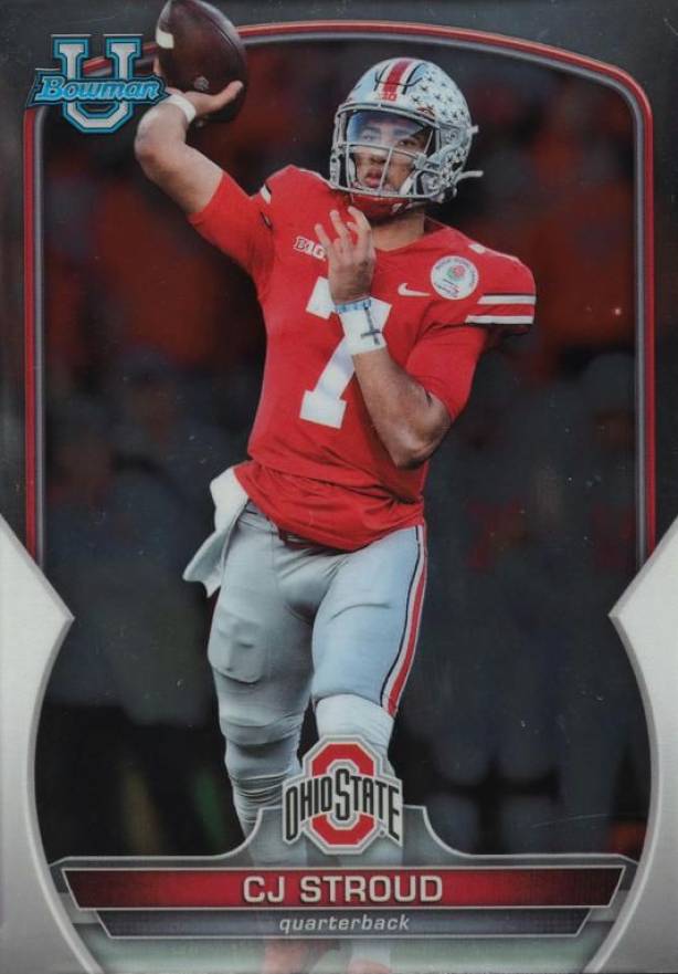 2022 Bowman University Chrome Prospects CJ Stroud #100 Football Card