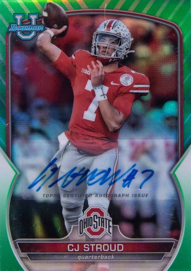 2022 Bowman University Chrome Prospects CJ Stroud #100 Football Card