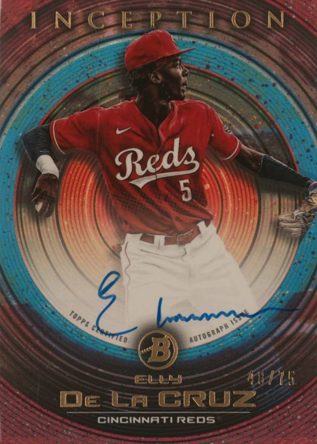 2022 Bowman Inception Prospect Autographs Elly de La Cruz #PAED Baseball Card