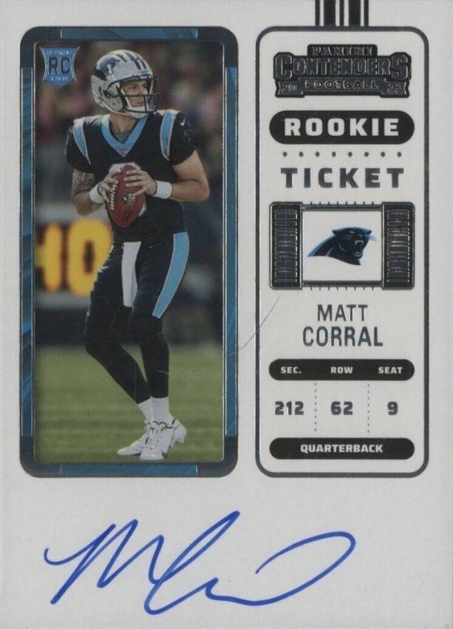 2022 Panini Contenders Matt Corral #130 Football Card