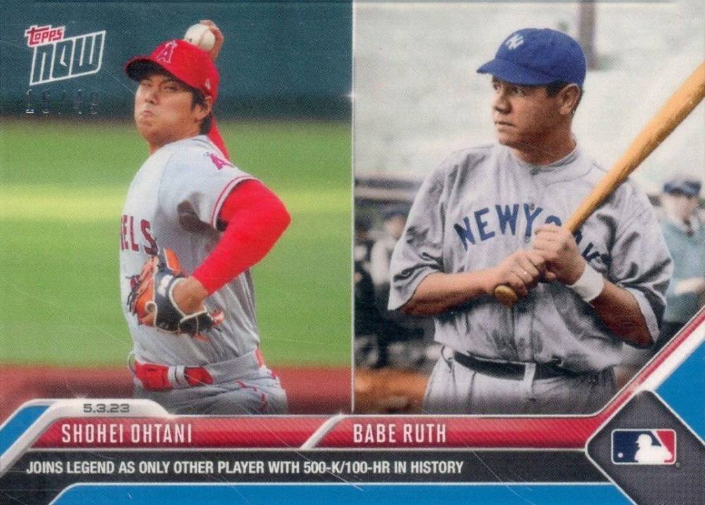 2023 Topps Now Babe Ruth/Shohei Ohtani #233 Baseball Card