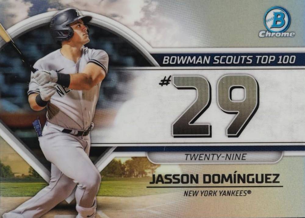 2023 Bowman Scouts' Top 100 Jasson Dominguez #BTP29 Baseball Card