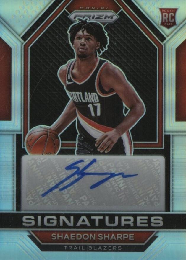 2022 Panini Prizm Rookie Signatures Shaedon Sharpe #RSISHA Basketball Card