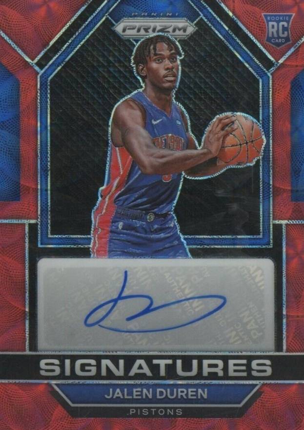 2022 Panini Prizm Rookie Signatures Jalen Duren #RSIJDU Basketball Card