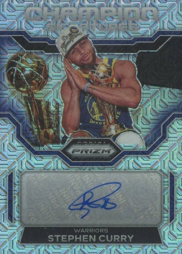 2022 Panini Prizm Champion Signatures Stephen Curry #CHSSCU Basketball Card