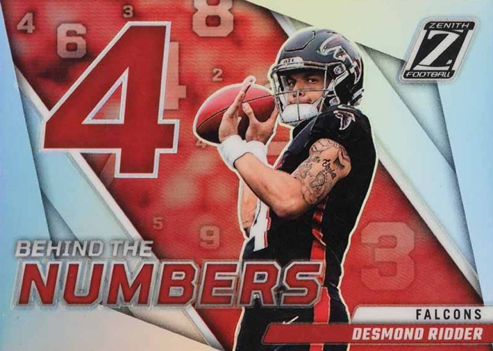 2022 Panini Zenith Behind the Numbers Desmond Ridder #BNDR Football Card