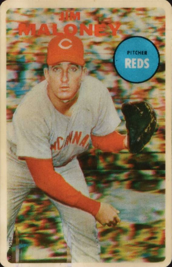 1968 Topps 3-D Jim Maloney # Baseball Card