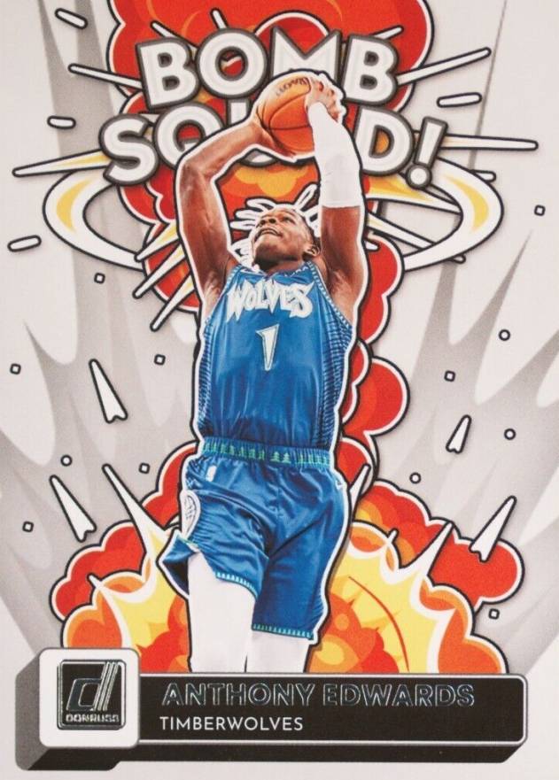 2022 Panini Donruss Bomb Squad Anthony Edwards #1 Basketball Card