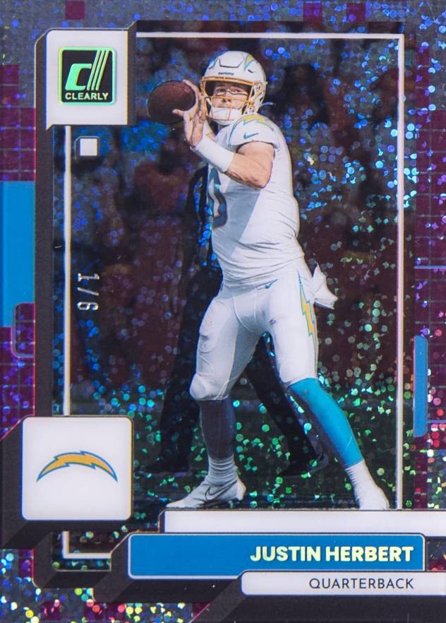 2022 Panini Clearly Donruss Justin Herbert #25 Football Card