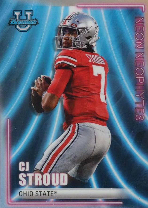 2022 Bowman's Best University Neon Neophytes CJ Stroud #NN2 Football Card