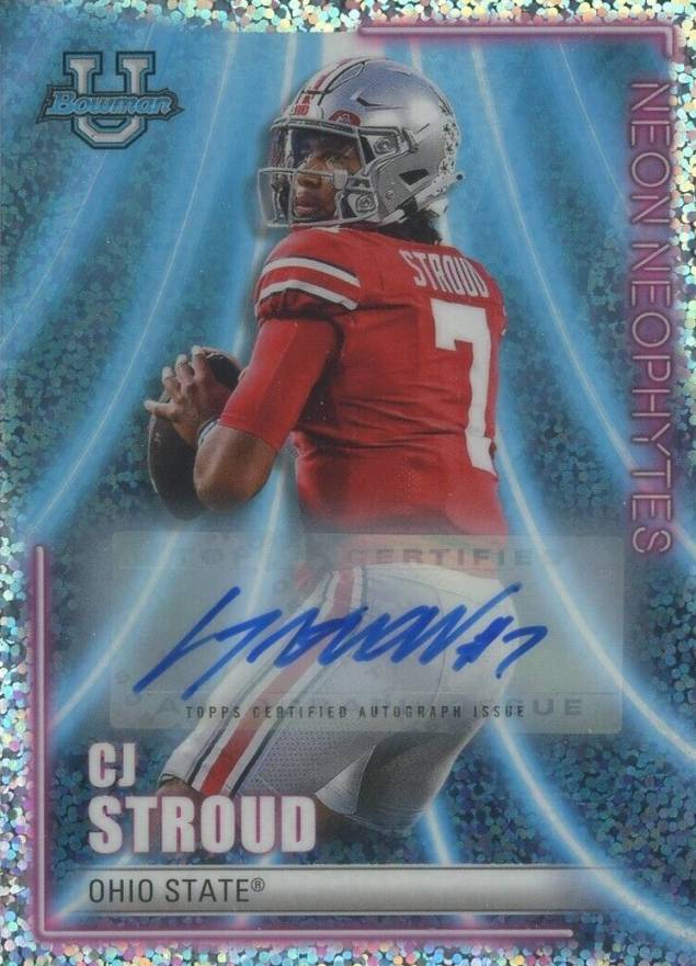 2022 Bowman's Best University Neon Neophytes CJ Stroud #NN2 Football Card