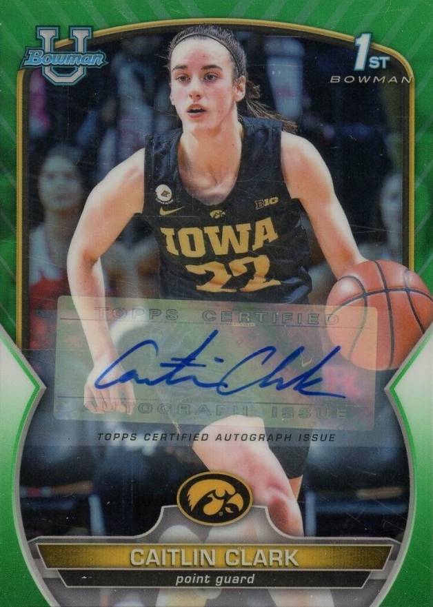 2022 Bowman Chrome University Caitlin Clark #50 Basketball Card