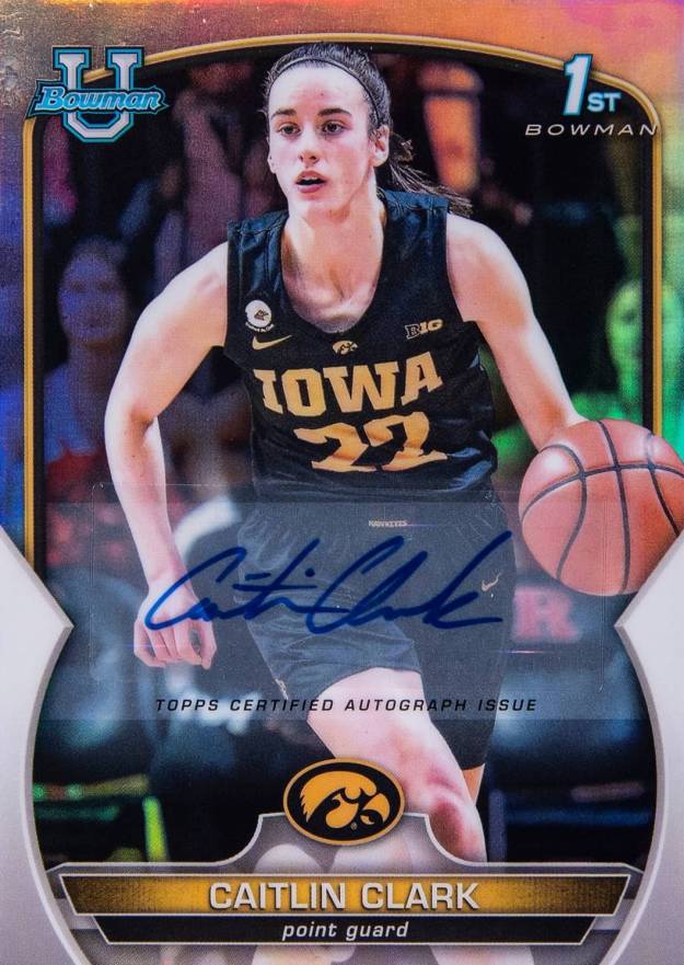 2022 Bowman Chrome University Caitlin Clark #50 Basketball Card