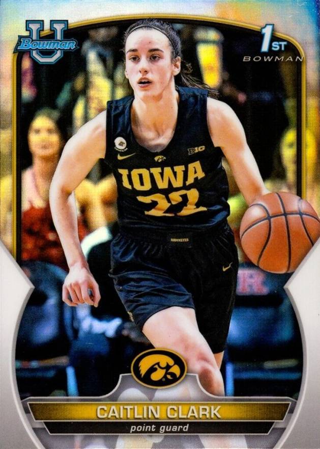 2022 Bowman Chrome University Caitlin Clark #50 Basketball Card