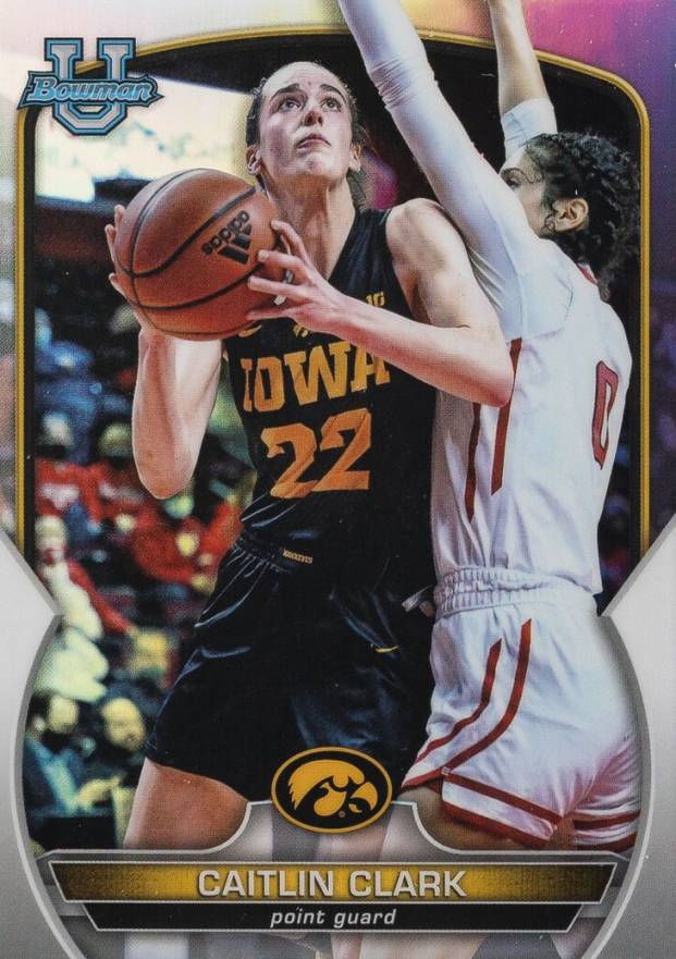 2022 Bowman Chrome University Caitlin Clark #50 Basketball Card