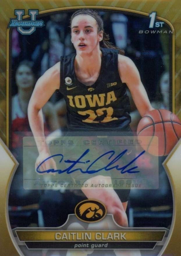 2022 Bowman Chrome University Caitlin Clark #50 Basketball Card