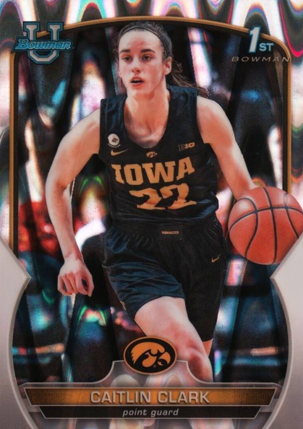 2022 Bowman Chrome University Caitlin Clark #50 Basketball Card