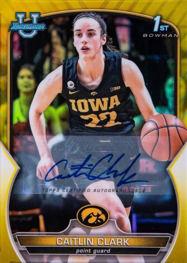 2022 Bowman Chrome University Caitlin Clark #50 Basketball Card