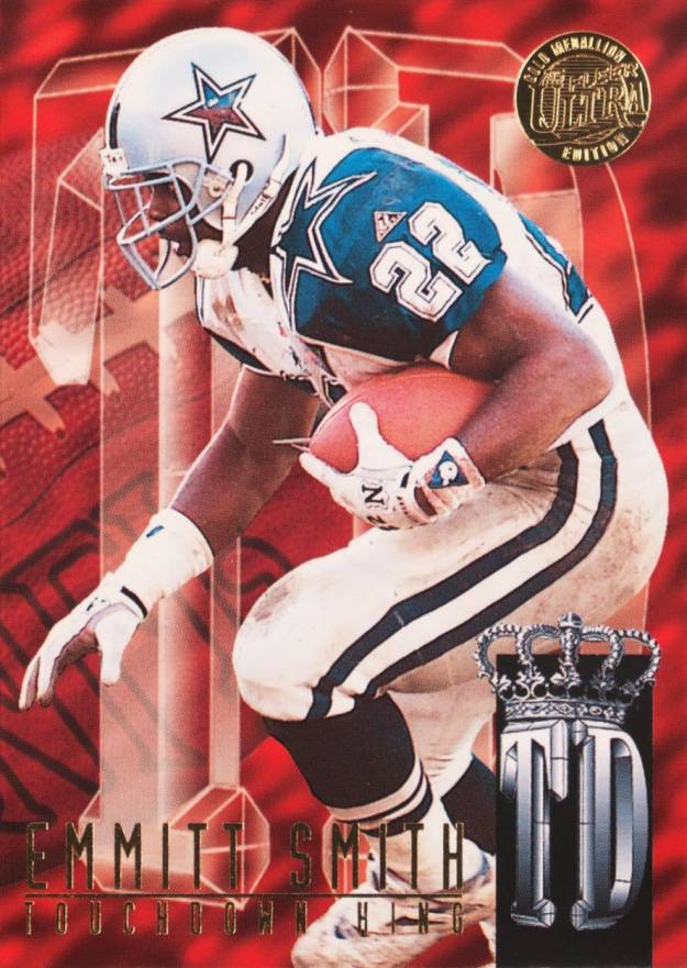 1995 Ultra Touchdown King Emmitt Smith #8 Football Card