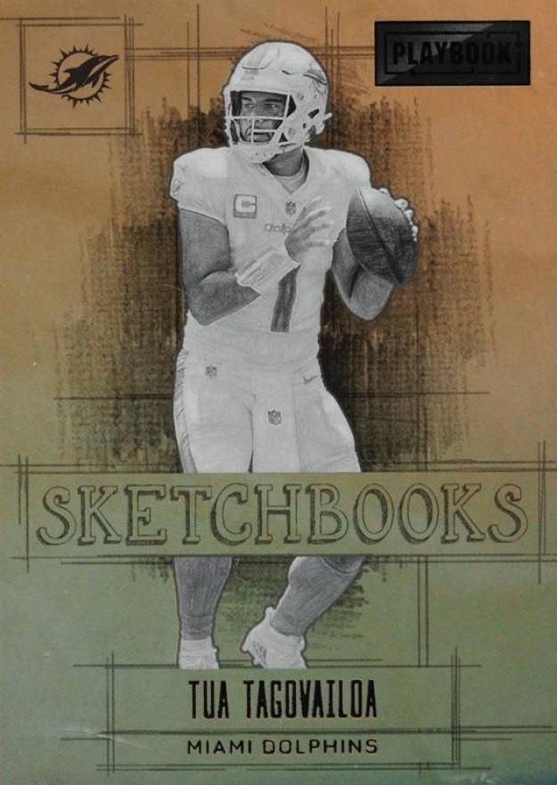 2022 Panini Playbook Sketchbooks Tua Tagovailoa #7 Football Card