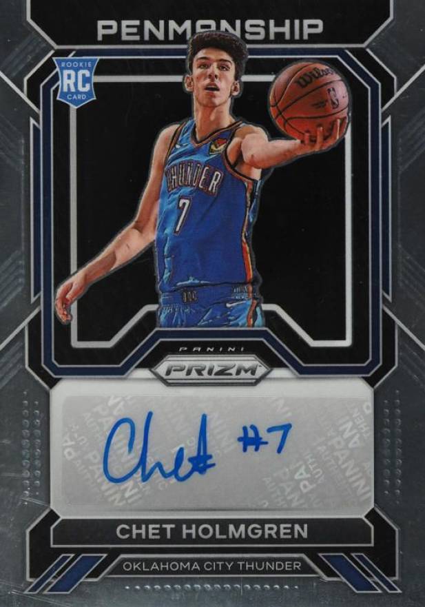 2022 Panini Prizm Rookie Penmanship Chet Holmgren #RPCHC Basketball Card