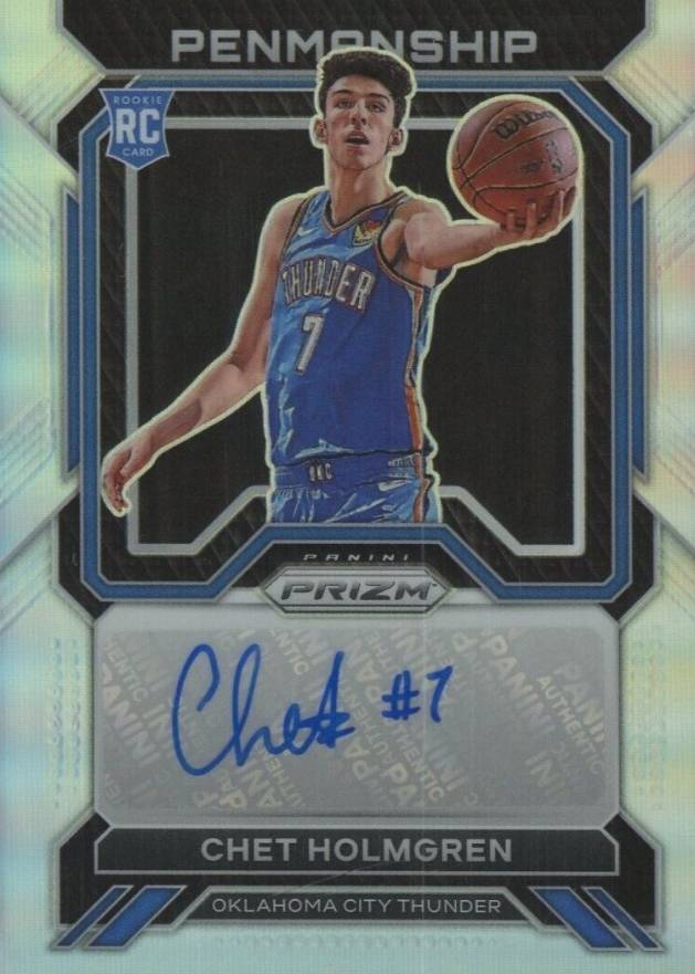 2022 Panini Prizm Rookie Penmanship Chet Holmgren #RPCHC Basketball Card