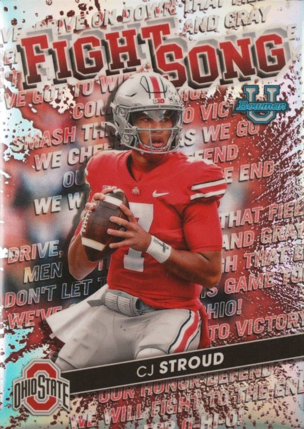 2022 Bowman's Best University Fight Song CJ Stroud #FS6 Football Card