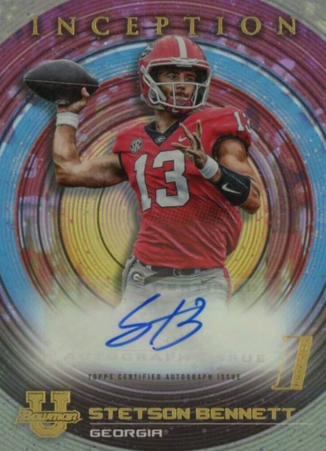 2022 Bowman University Inception Autographs Stetson Bennett #SB Football Card