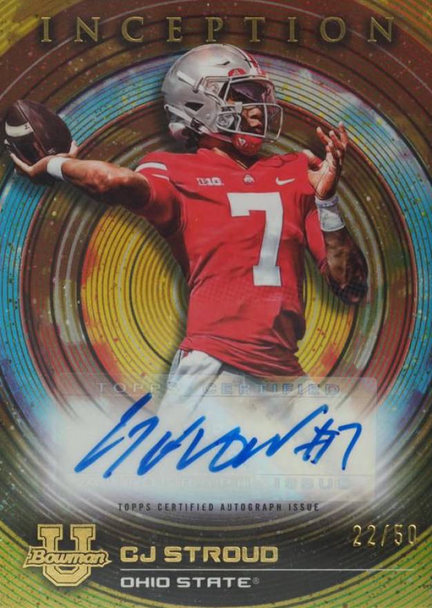 2022 Bowman University Inception Autographs CJ Stroud #CS Football Card