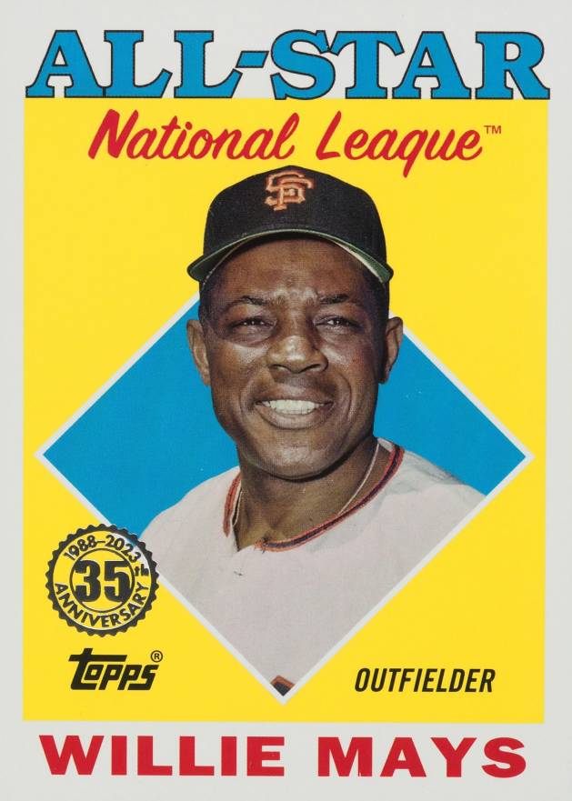 2023 Topps 1988 Topps All-Star Baseball Willie Mays #88AS38 Baseball Card