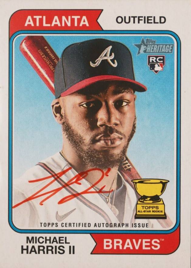 2023 Topps Heritage Real One Autographs Michael Harris II #ROAMH Baseball Card