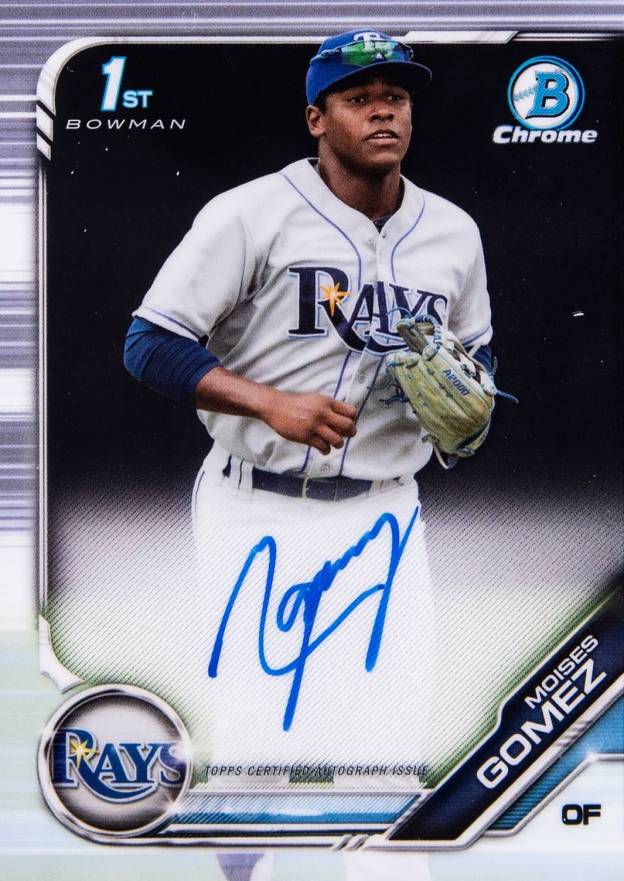 2019 Bowman Chrome Prospects Autographs Moises Gomez #CPAMG Baseball Card