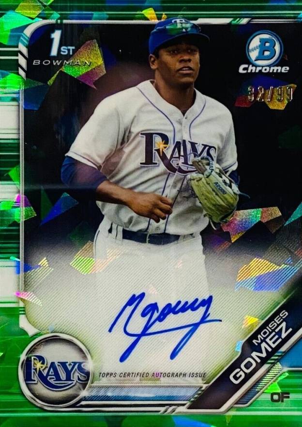 2019 Bowman Chrome Prospects Autographs Moises Gomez #CPAMG Baseball Card