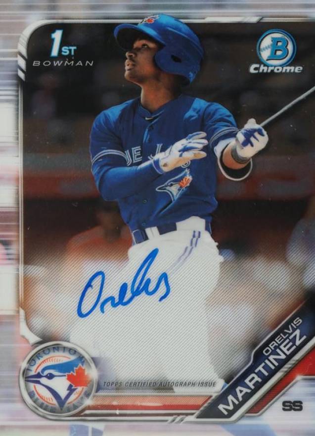 2019 Bowman Chrome Prospects Autographs Orelvis Martinez #CPAOM Baseball Card