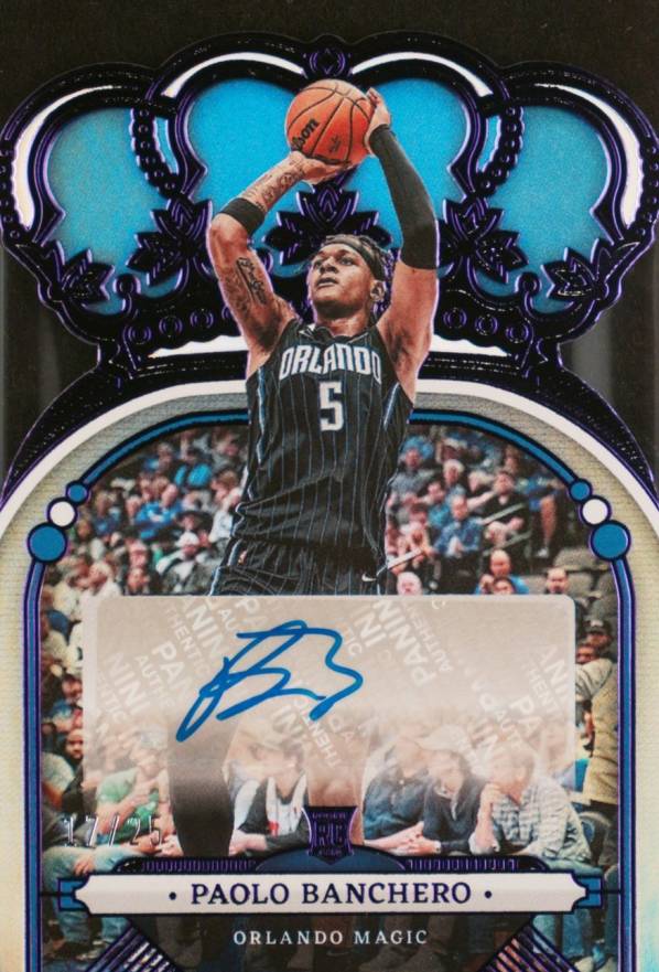 2022 Panini Crown Royale Rookie Crown Autographs Paolo Banchero #RCAPBC Basketball Card