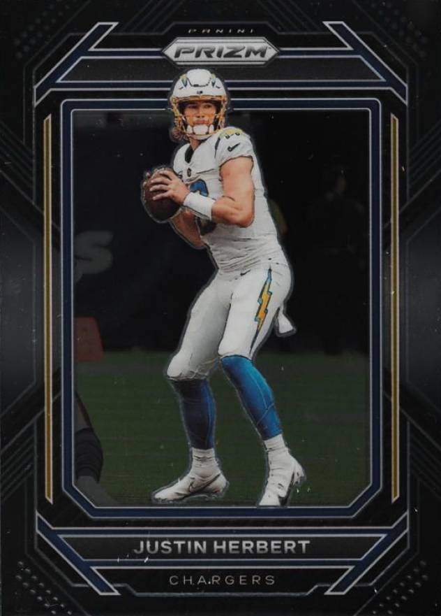 2022 Panini Chronicles Prizm Black Justin Herbert #PB5 Football Card