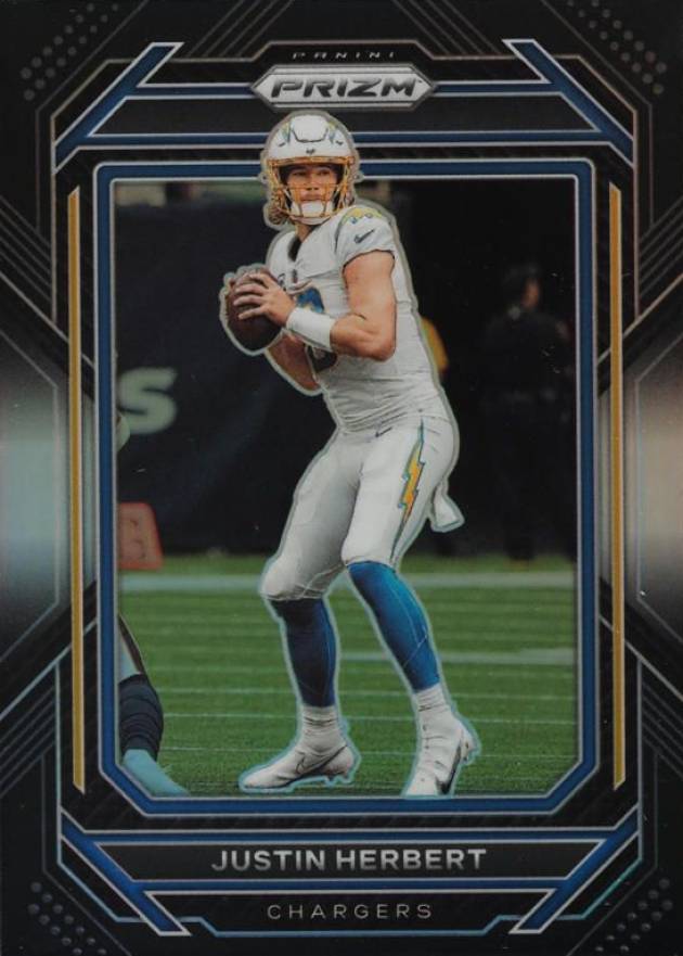 2022 Panini Chronicles Prizm Black Justin Herbert #PB5 Football Card